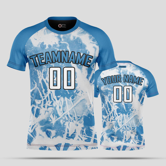 Custom White & Blue Soccer Jerseys for High-Performance Testing Teams