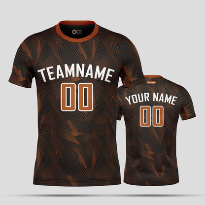 Custom Team Name Soccer Jerseys – Black, Brown, Grey & White Personalized Uniforms