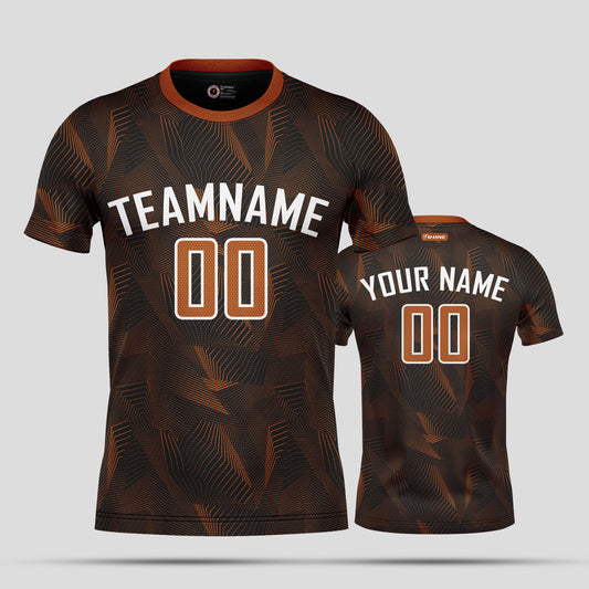 Custom Team Name Soccer Jerseys – Black, Brown, Grey & White Personalized Uniforms