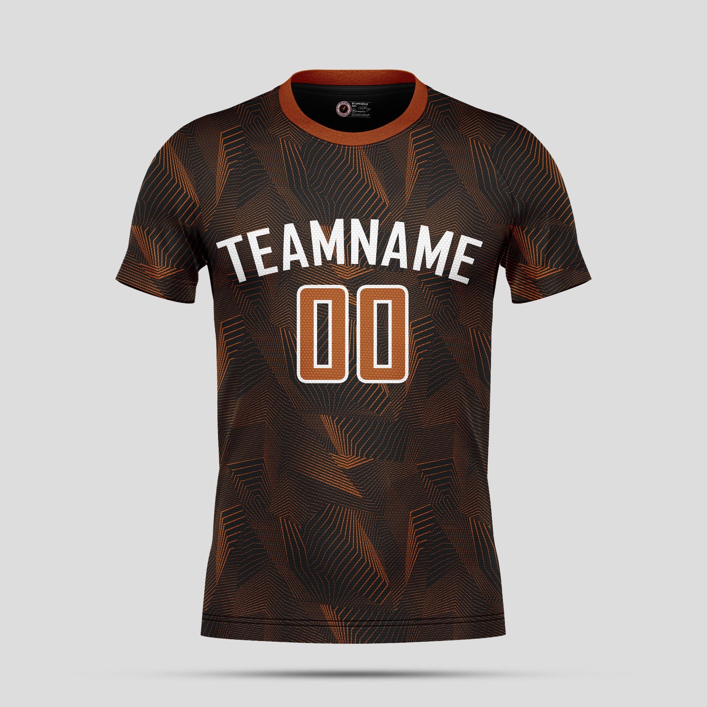 Custom Team Name Soccer Jerseys – Black, Brown, Grey & White Personalized Uniforms