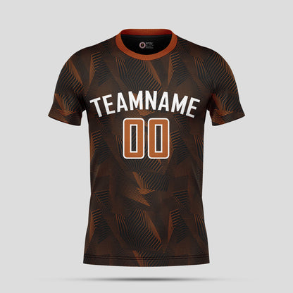 Custom Team Name Soccer Jerseys – Black, Brown, Grey & White Personalized Uniforms