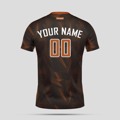 Custom Team Name Soccer Jerseys – Black, Brown, Grey & White Personalized Uniforms