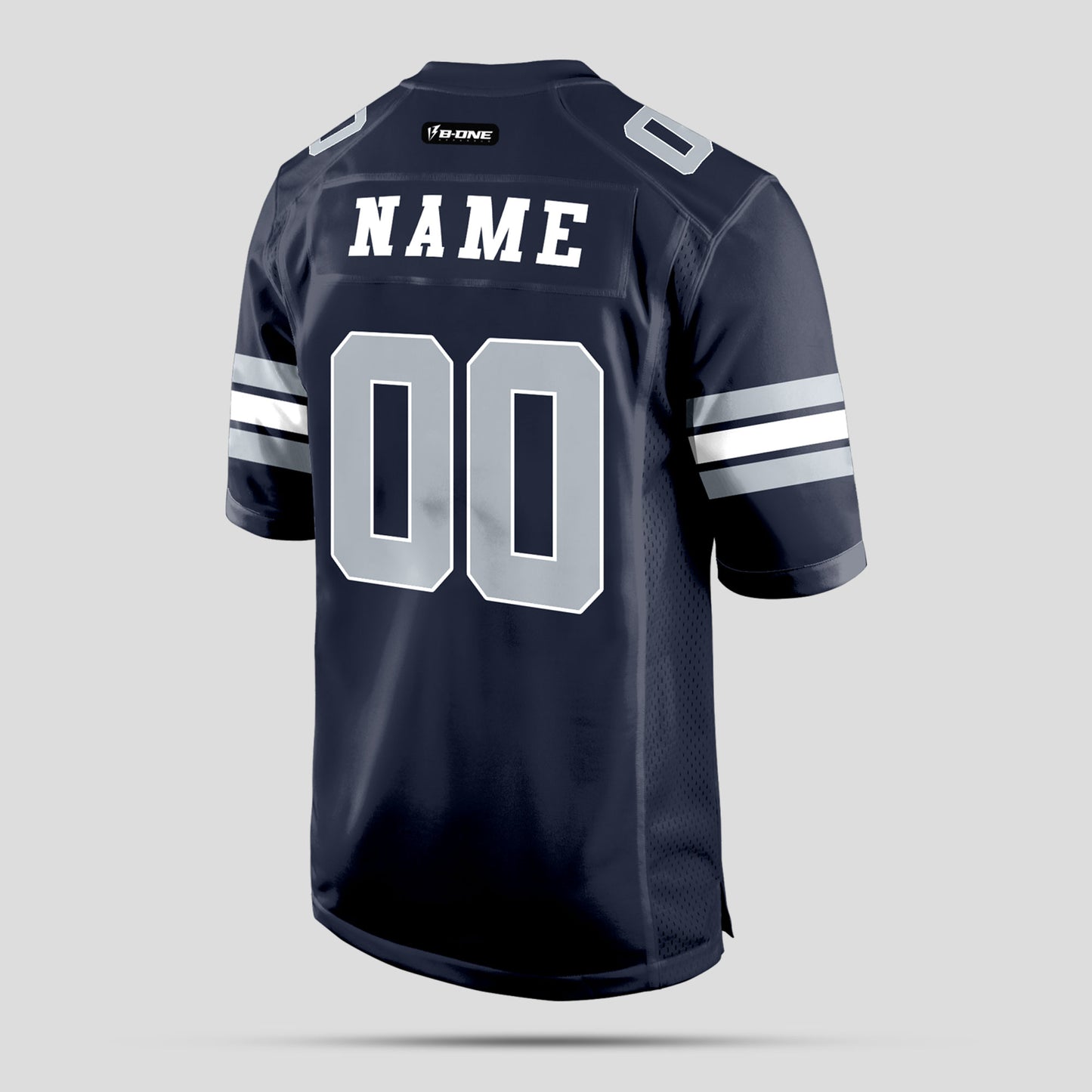 Custom Team Name Black, Grey, and White Football Jersey – Premium Personalized Sportswear