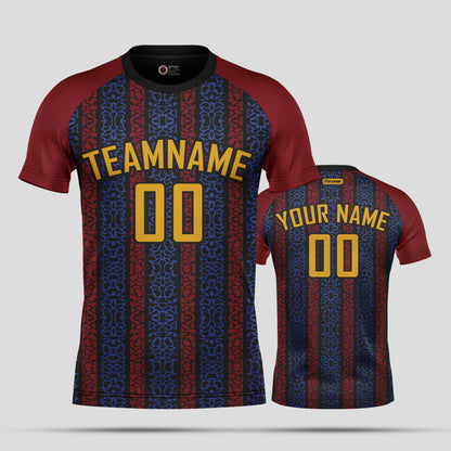 Custom Black, Red & Yellow Soccer Jerseys with Team Name – Personalized Sportswear