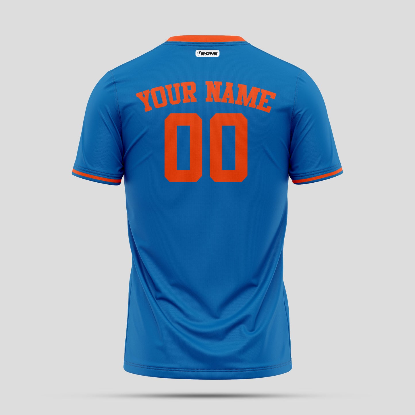 Custom Team Name Blue and Orange High-Performance Athletic T-Shirts