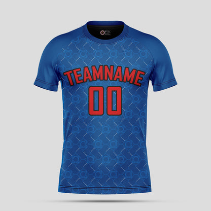 Custom Team Name Soccer Jerseys – Blue & Red Personalized Uniforms