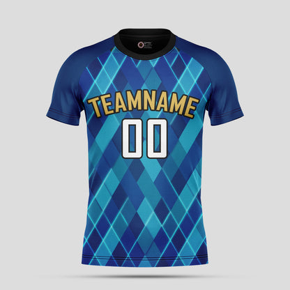 Custom Blue Soccer Jerseys with Personalized Team Name