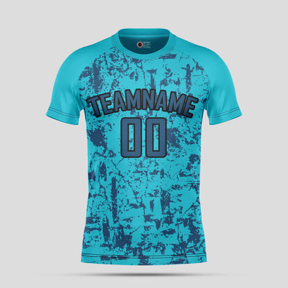 Custom Blue Soccer Jerseys with Personalized Team Names