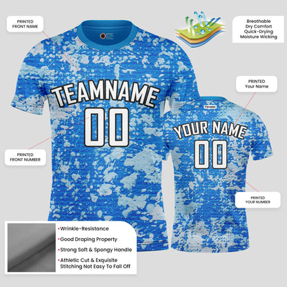 Custom Blue Soccer Jerseys with Personalized Team Nam