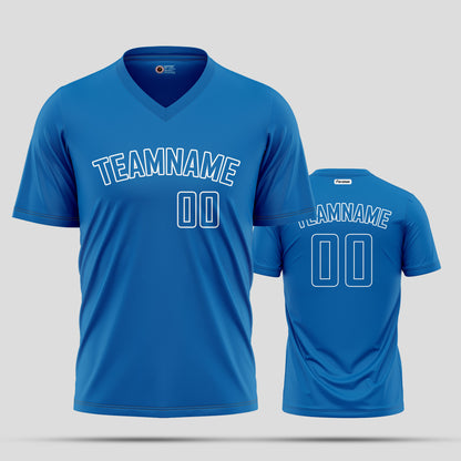 Custom Team Name Blue and White High-Performance Athletic Jerseys