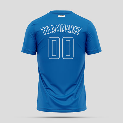 Custom Team Name Blue and White High-Performance Athletic Jerseys