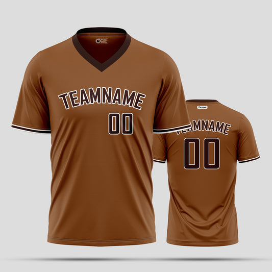 Custom Team Name Brown and Black High-Performance Athletic T-Shirts