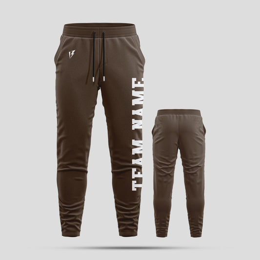Custom Brown Team Pants with Personalized Team Name