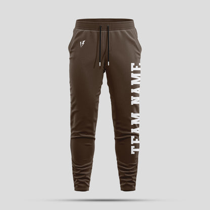 Custom Brown Team Pants with Personalized Team Name