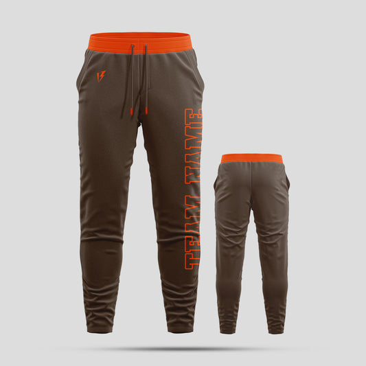 Custom Brown Team Pants with Personalized Team Name