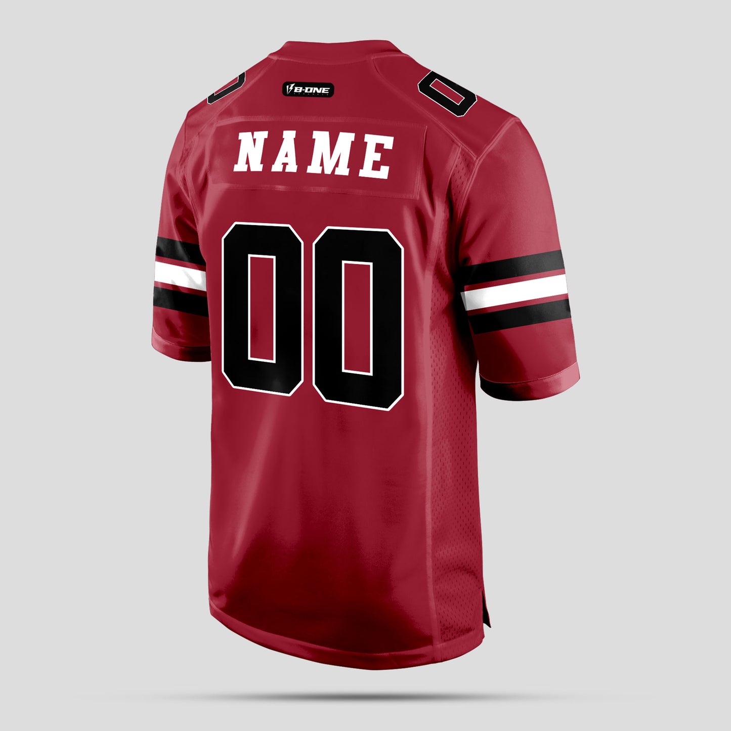 Custom Cardinal Black and White Football Jersey with Personalized Team Name