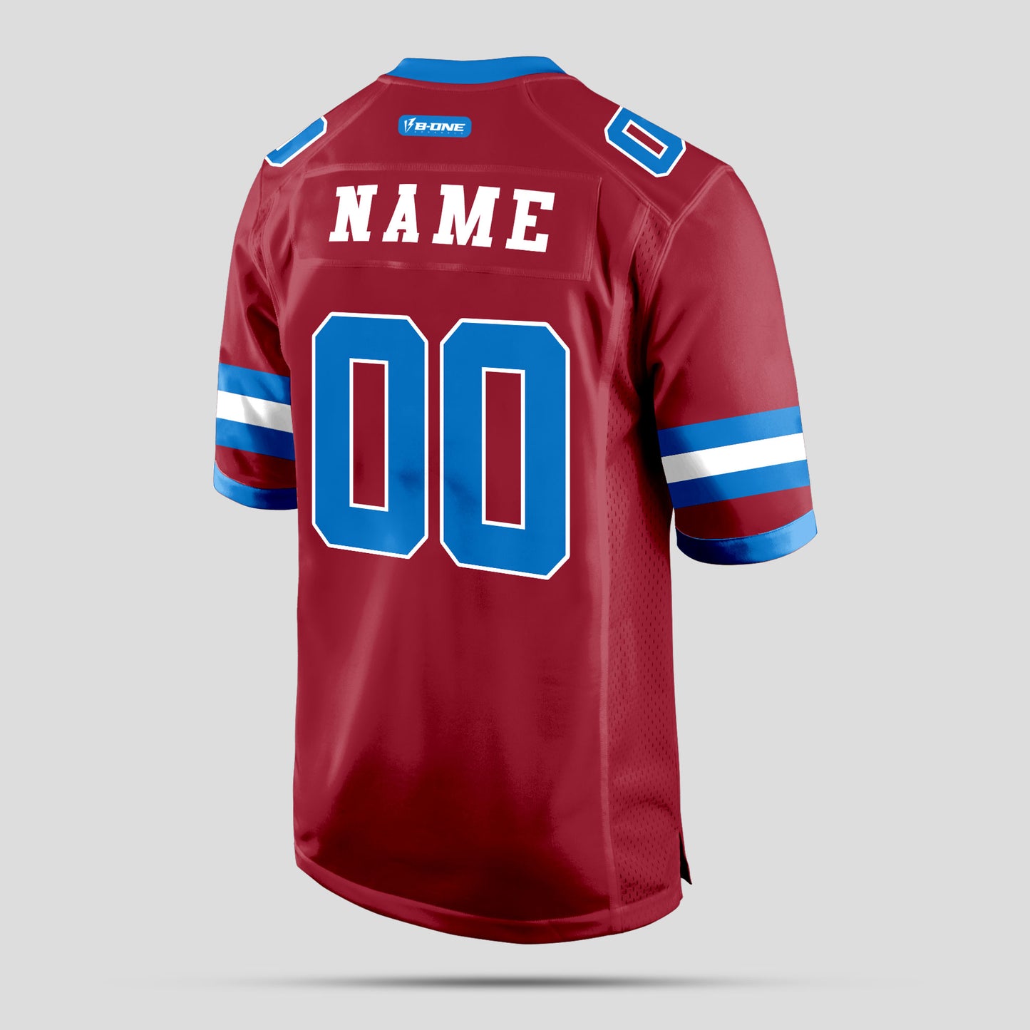 Custom Cardinal Blue and White Football Jersey with Personalized Team Name