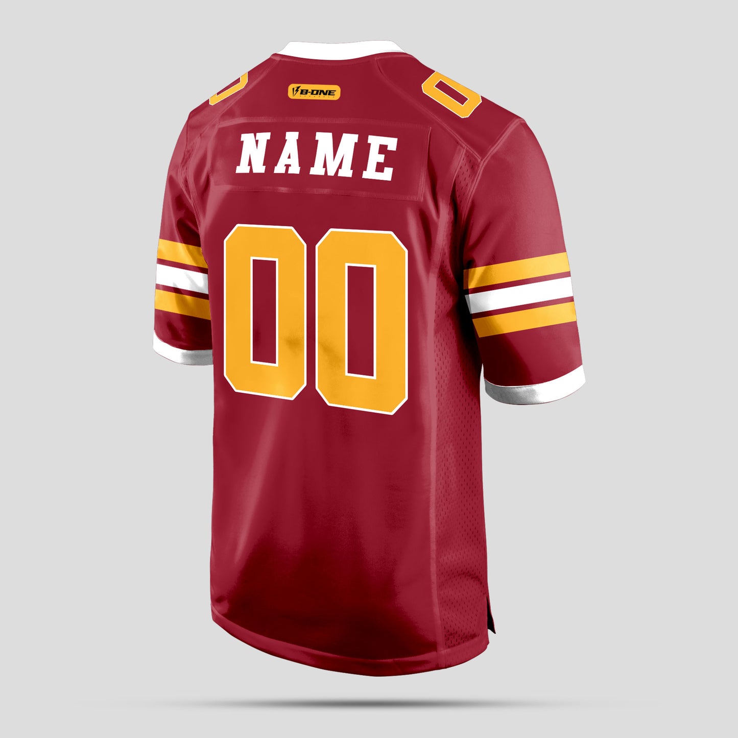 Custom Cardinal Yellow and White Football Jersey with Personalized Team Name