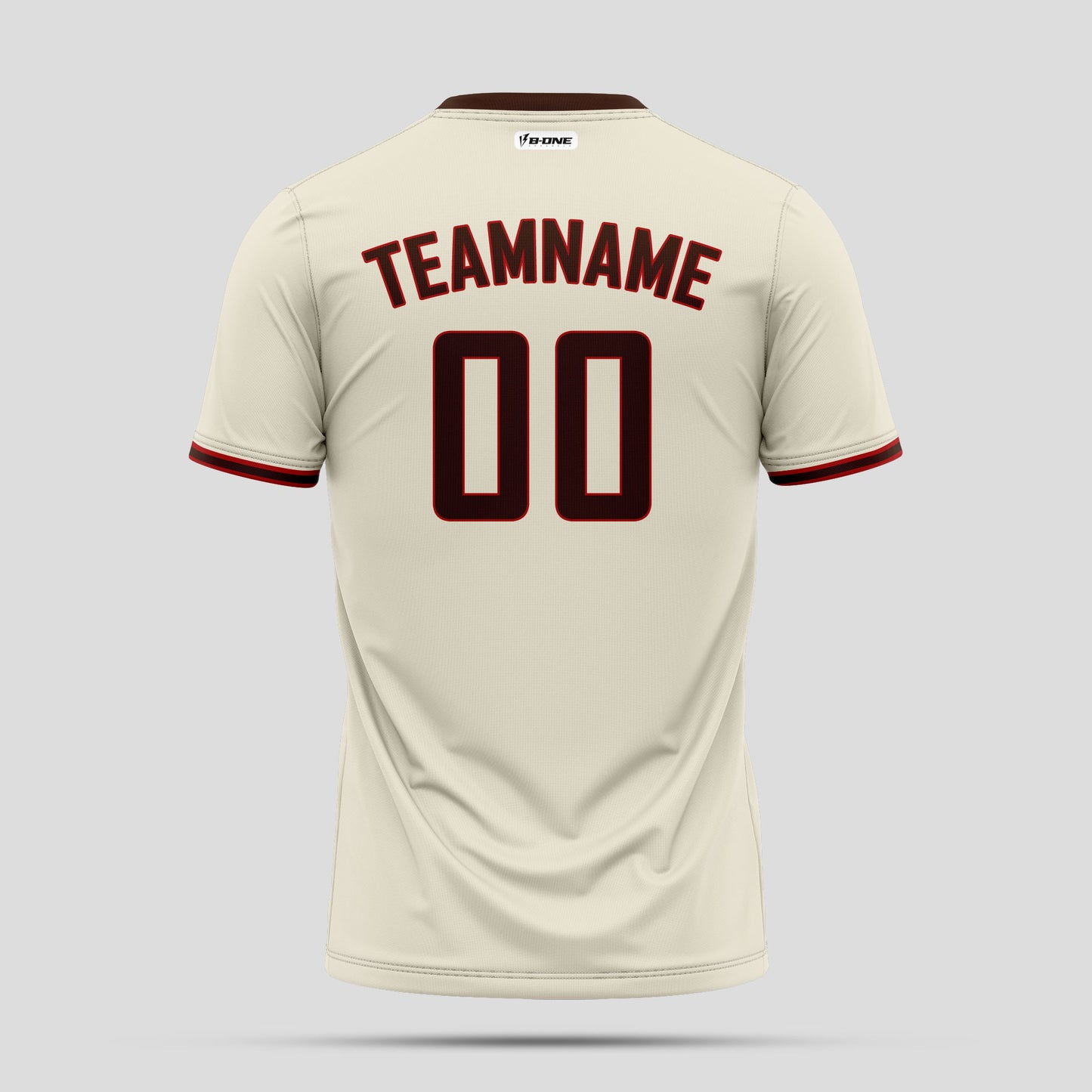 Custom Team Name Cream and Red Performance T-Shirts