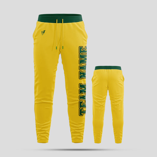 Custom Gold Team Pants with Personalized Team Name