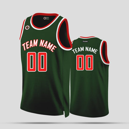 Custom Green and Orange Basketball Jerseys – Personalized Team Name Uniforms