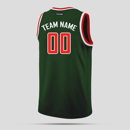 Custom Green and Orange Basketball Jerseys – Personalized Team Name Uniforms