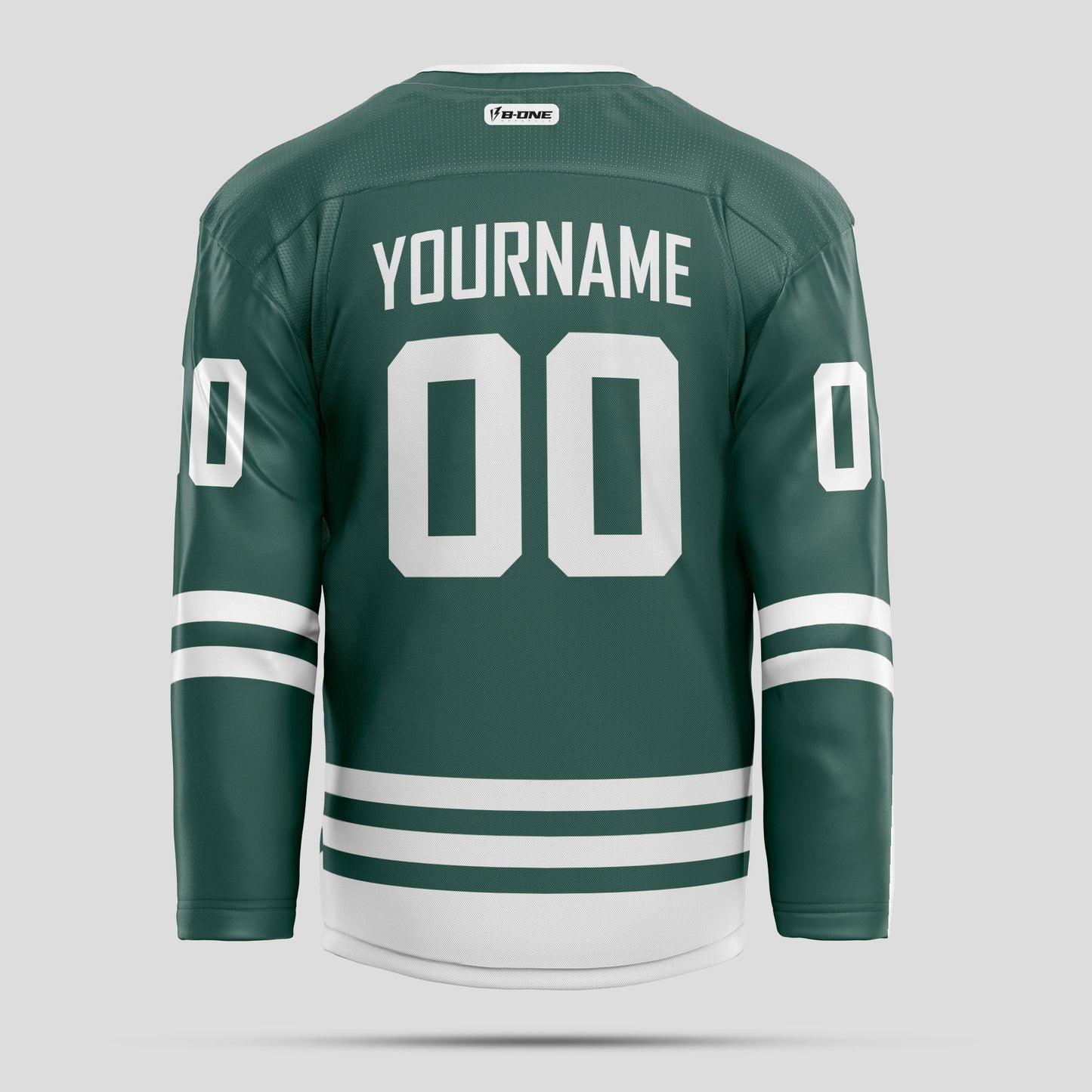 Custom Green & White Authentic Hockey Jersey with Team Name Personalization