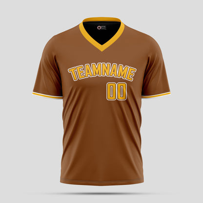 Custom Team Name High-Quality Brown and Yellow Street T-Shirts