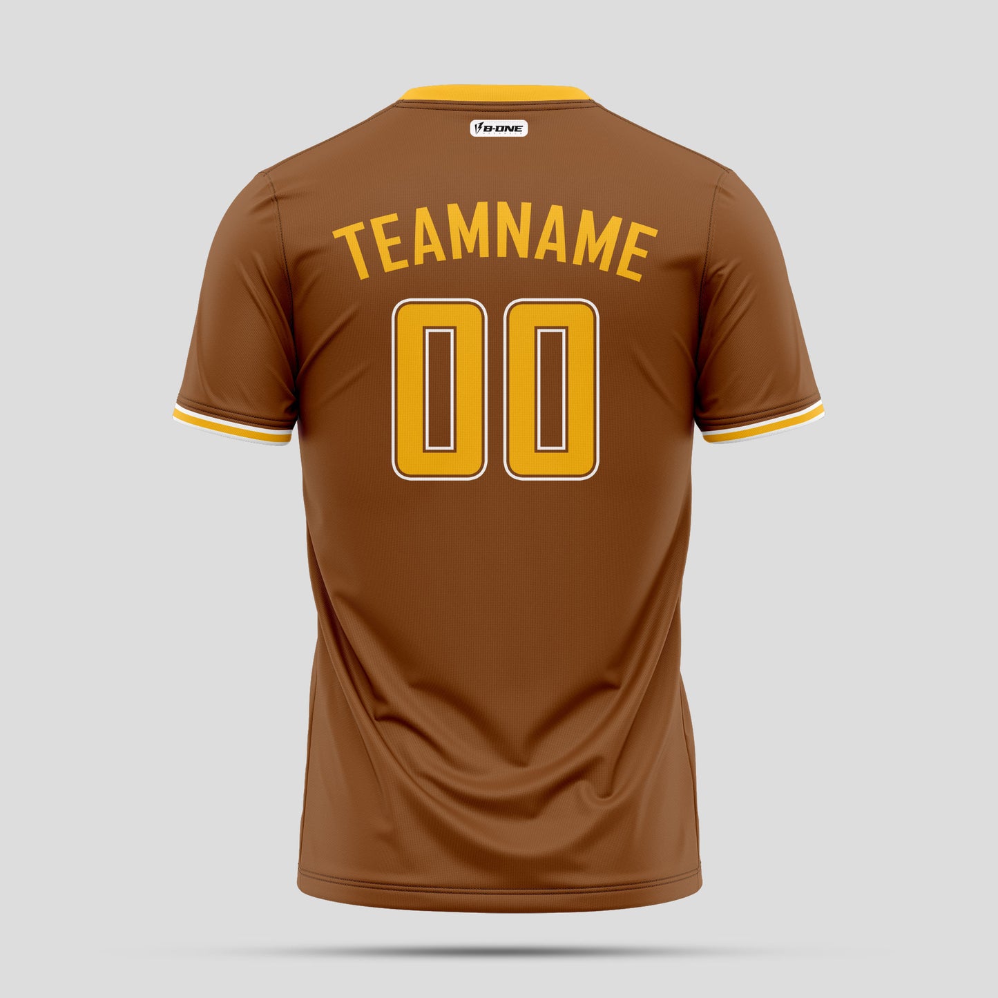 Custom Team Name High-Quality Brown and Yellow Street T-Shirts