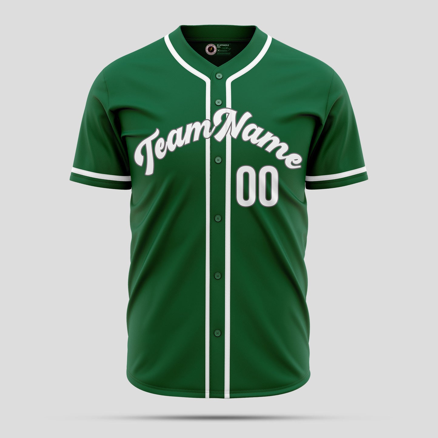 Custom Team Name Kelly Green White Baseball Jersey - Premium Uniform