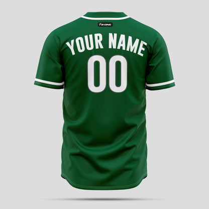 Custom Team Name Kelly Green White Baseball Jersey - Premium Uniform