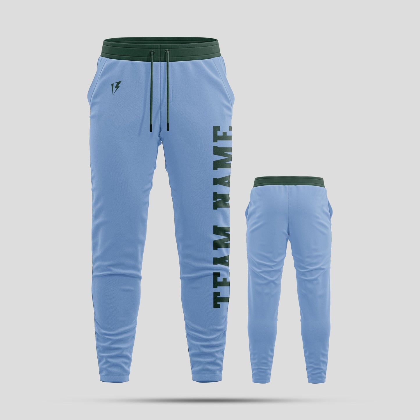 Custom Light Blue Team Name Pants – Personalized Athletic Gear