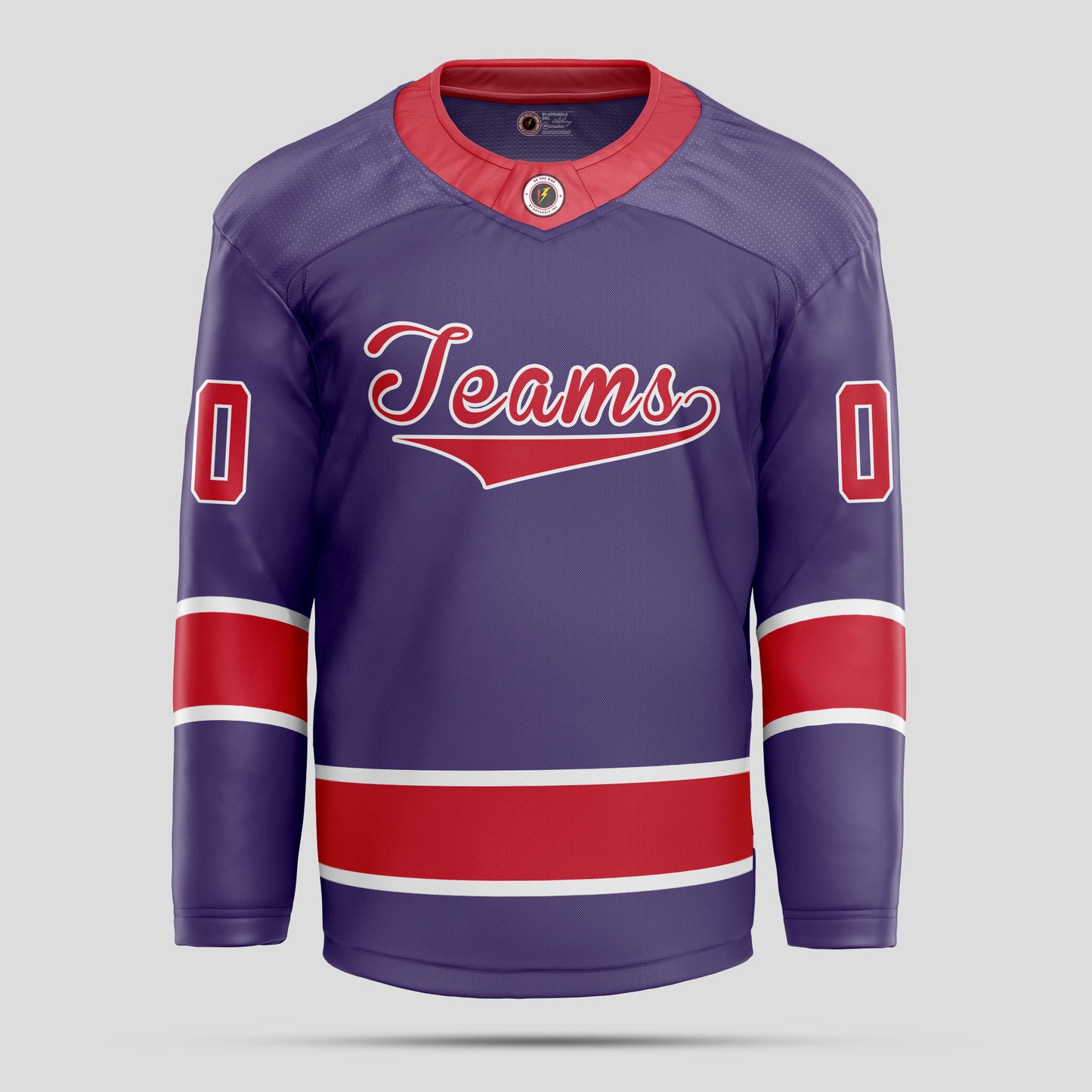 Custom Navy and Red Hockey Jersey with Team Name - Premium Personalized Uniform