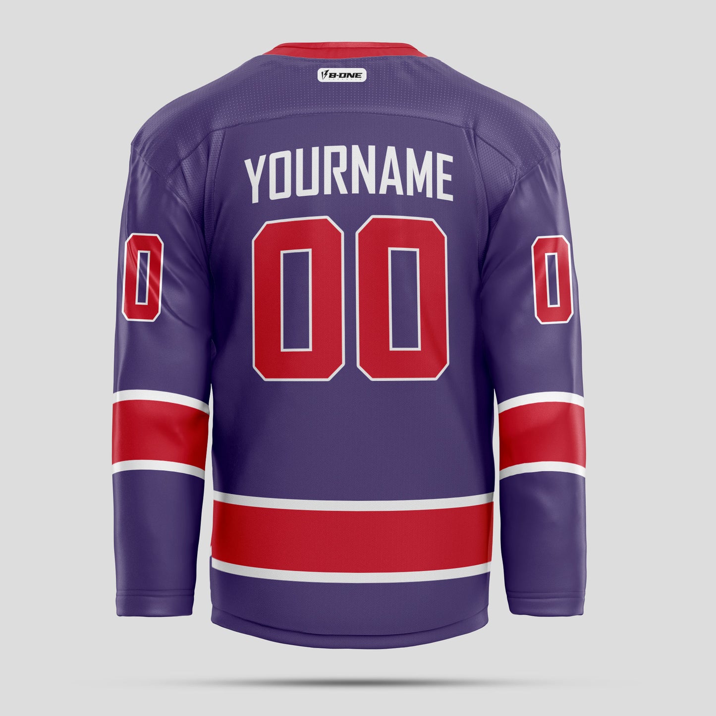 Custom Navy and Red Hockey Jersey with Team Name - Premium Personalized Uniform