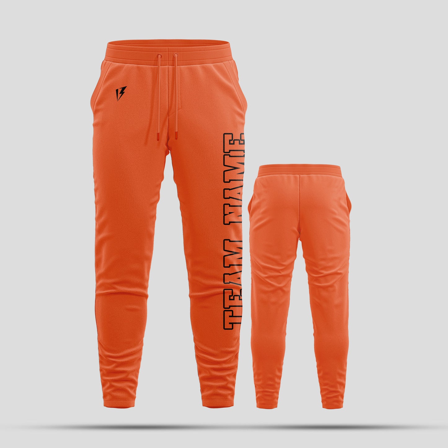 Custom Team Name Orange Athletic Pants – Personalized Sports Gear