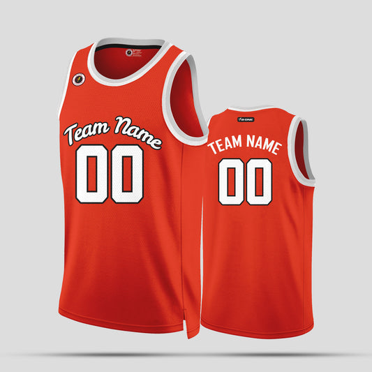 Custom Orange and White Basketball Jerseys – Team Name Uniforms