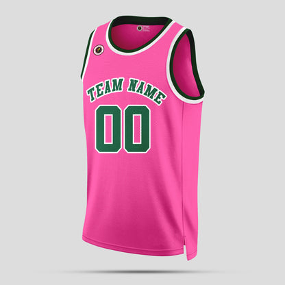 Custom Team Name Pink & Green Quality Basketball Jerseys – Personalized & Durable