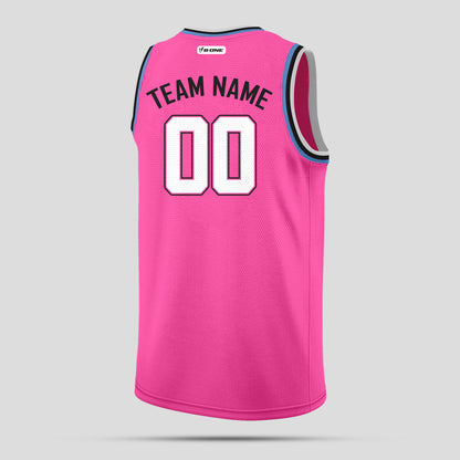 Custom Team Name Pink & White Basketball Jerseys – Personalized & Stylish