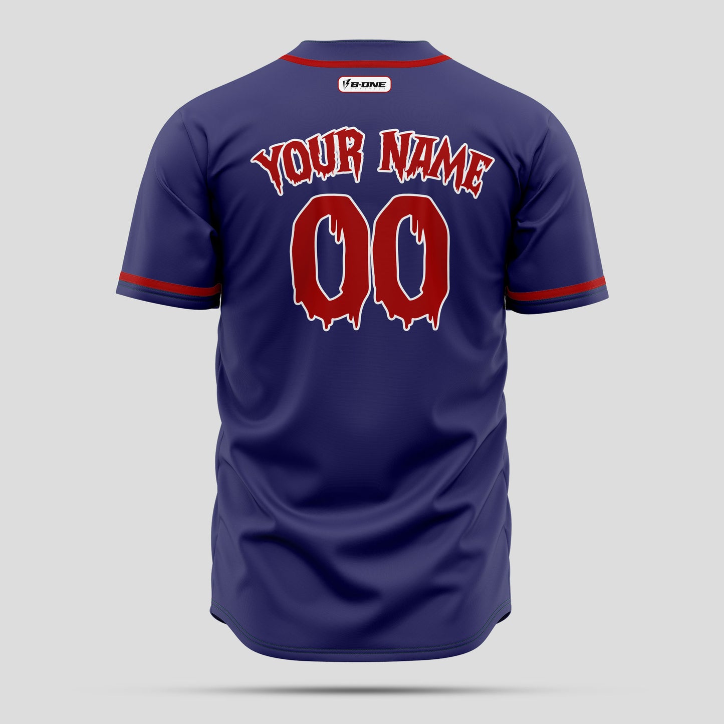 Custom Purple & Red Real Baseball Jersey with Team Name