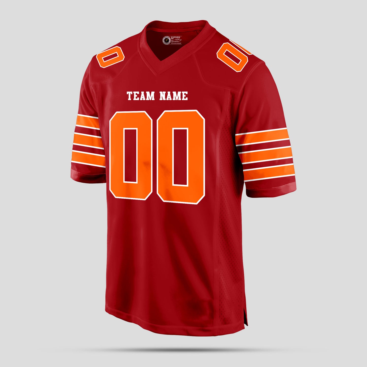 Custom Team Name Red and Orange Football Jersey – Personalized for Bold Team Spirit