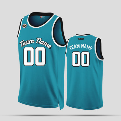 Custom Team Name Teal & White Basketball Jerseys – Personalized & Bold