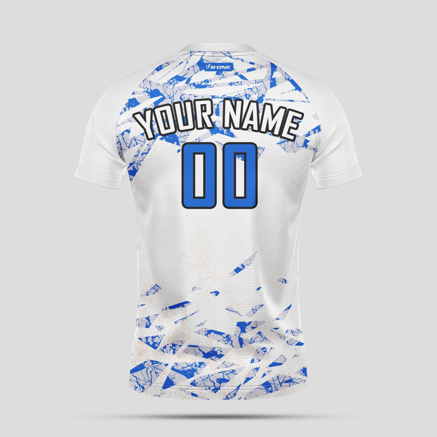 Custom White & Blue Soccer Jerseys with Personalized Team Name