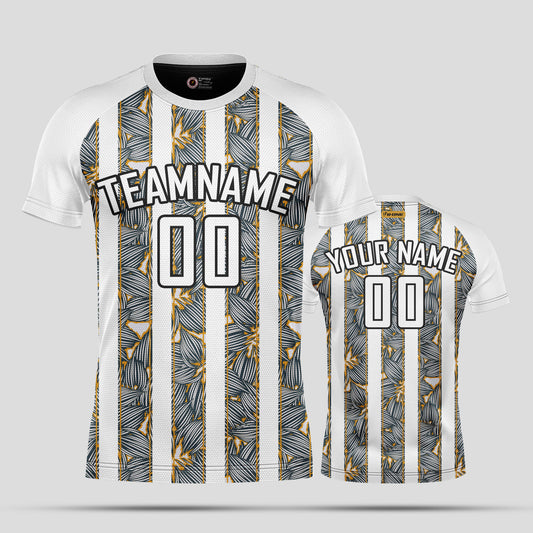 Custom White & Gray Soccer Jerseys with Personalized Team Names