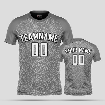 Custom Team Name Soccer Jerseys – White & Gray Personalized Uniforms