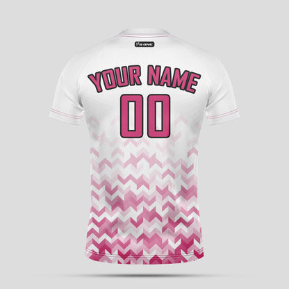 Custom White & Pink Soccer Jerseys with Personalized Team Names