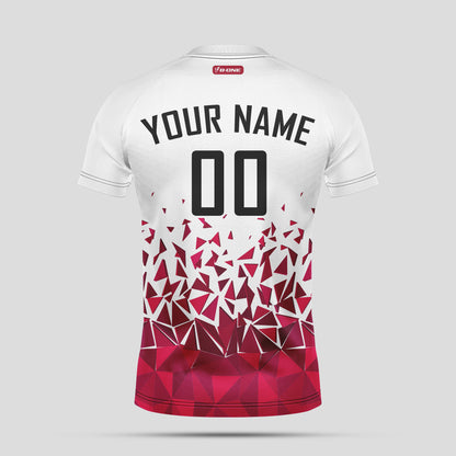 Custom White & Red Soccer Jerseys with Personalized Team Names