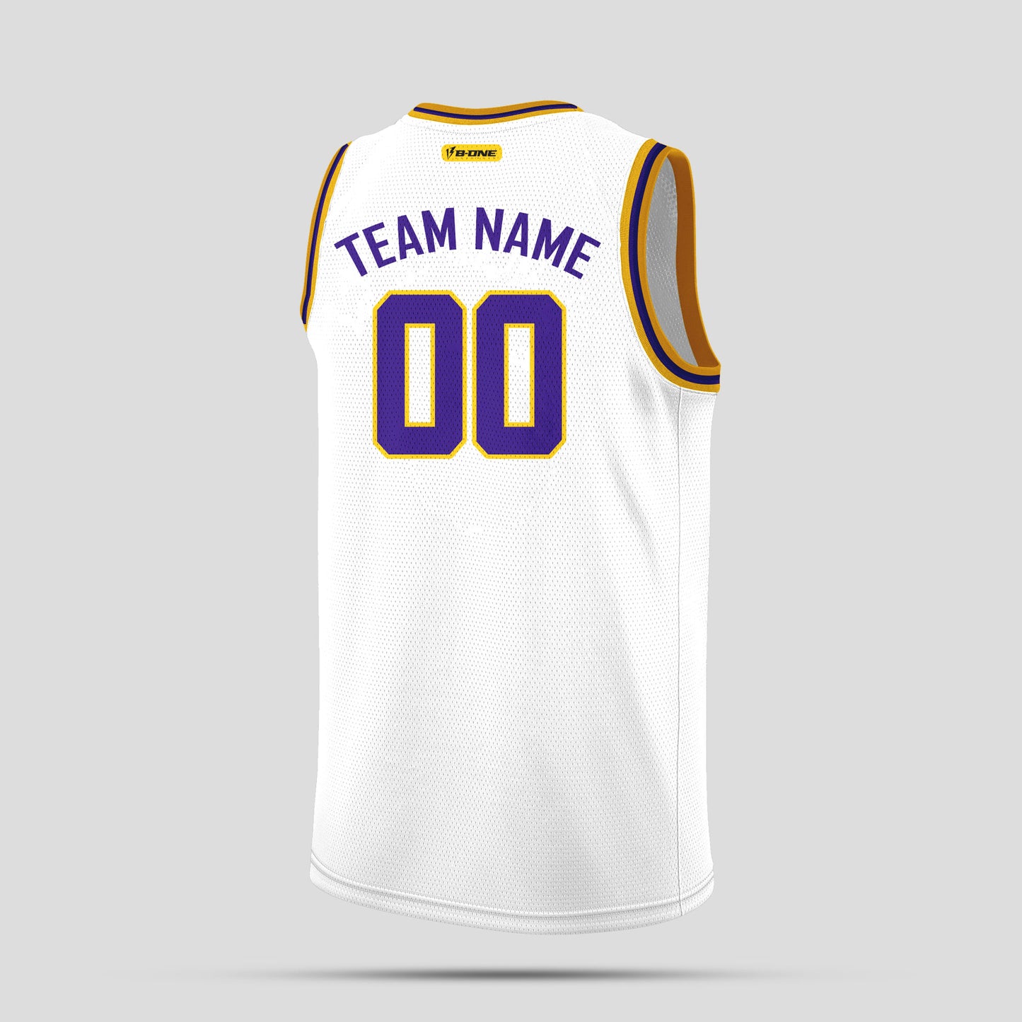 Custom Team Name White, Yellow & Purple Basketball Jerseys – Vibrant & Personalized