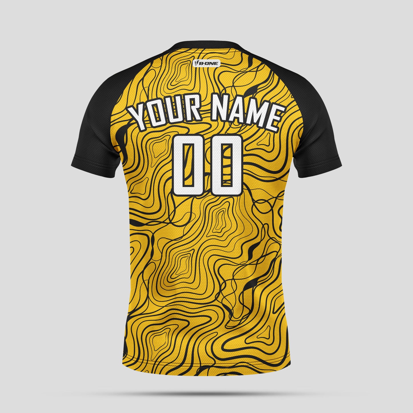 Custom Yellow & Black Soccer Jerseys with Personalized Team Name