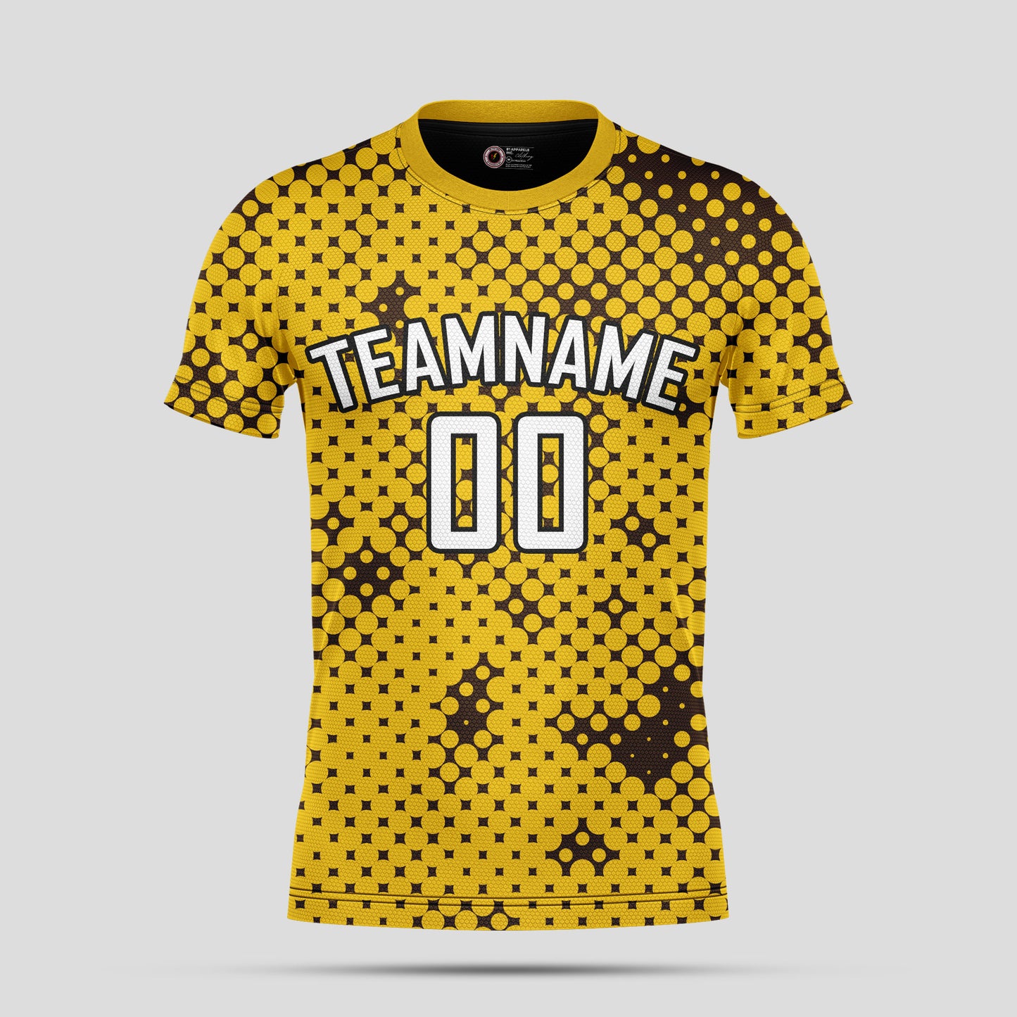 Custom Yellow, Black & White Soccer Jerseys with Personalized Team Name