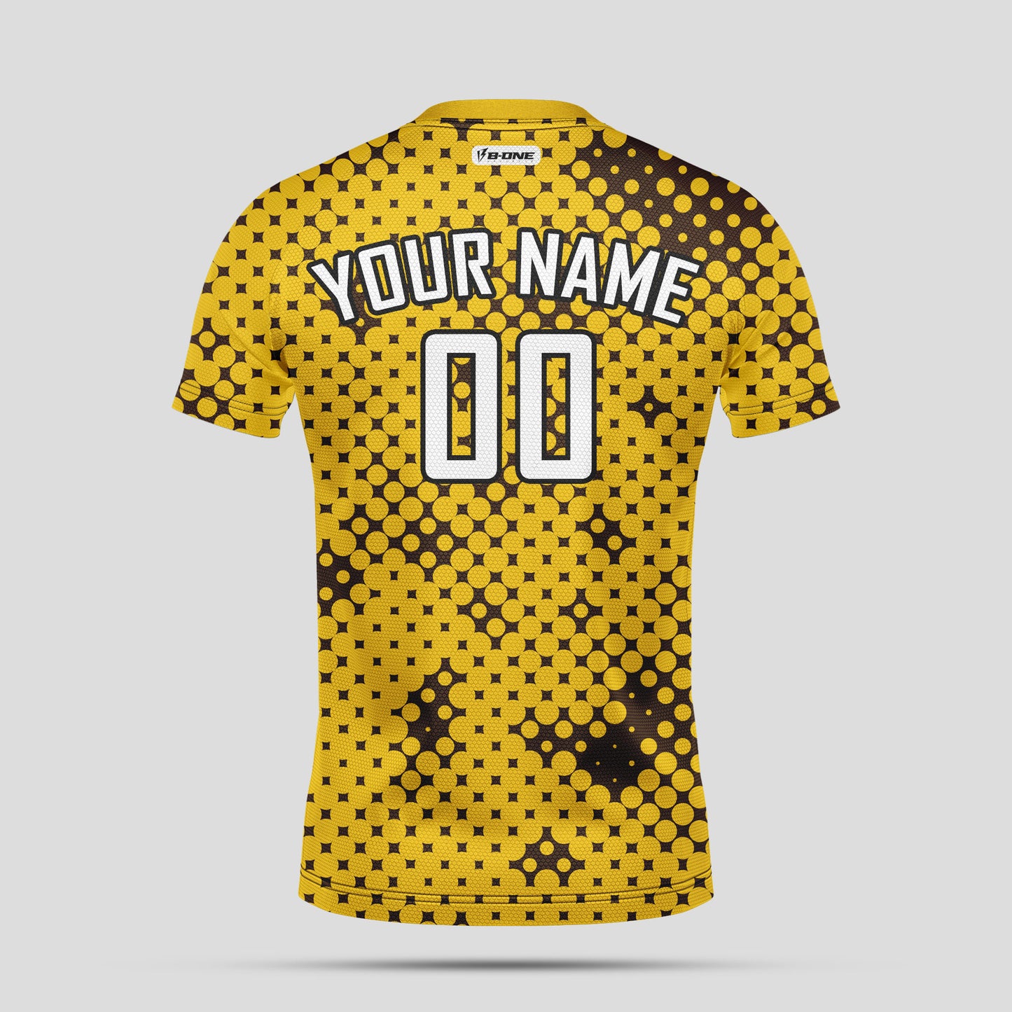 Custom Yellow, Black & White Soccer Jerseys with Personalized Team Name